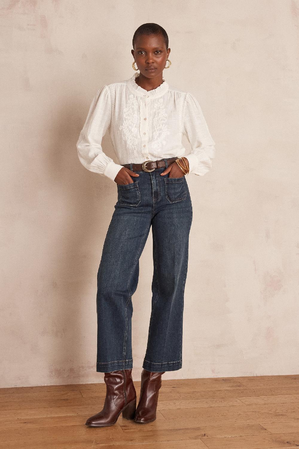maison 123 LEA CROPPED Jeans in denim