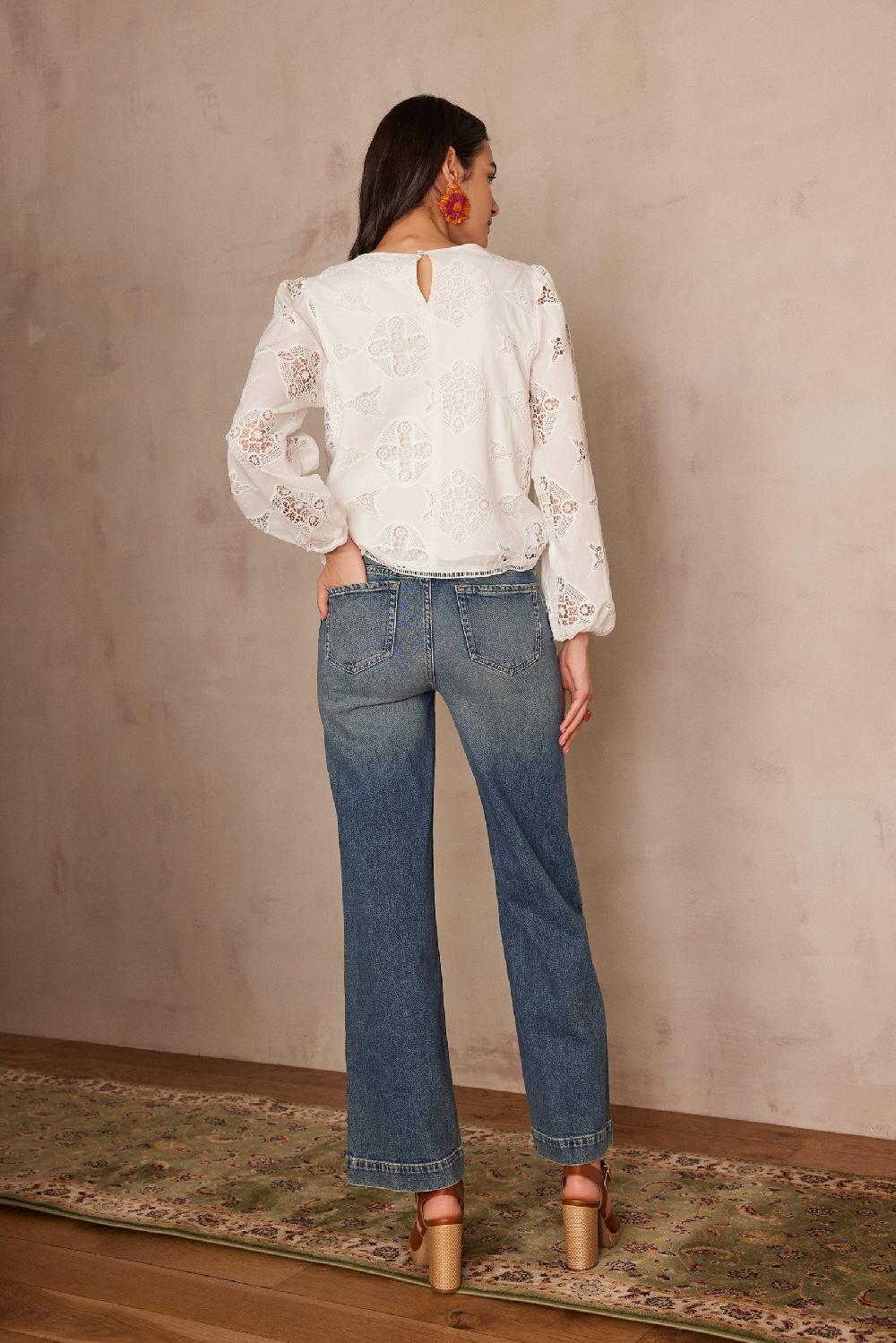 Maison 123 LISA Wide-leg Jeans In Denim