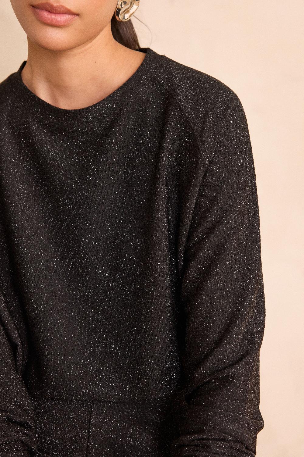 Maison 123 Long-sleeved Sequined Top FLAMME