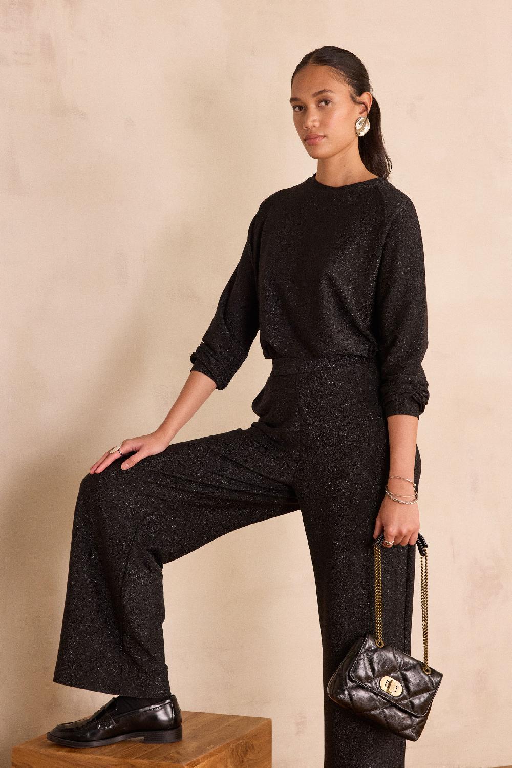 Maison 123 Long-sleeved Sequined Top FLAMME