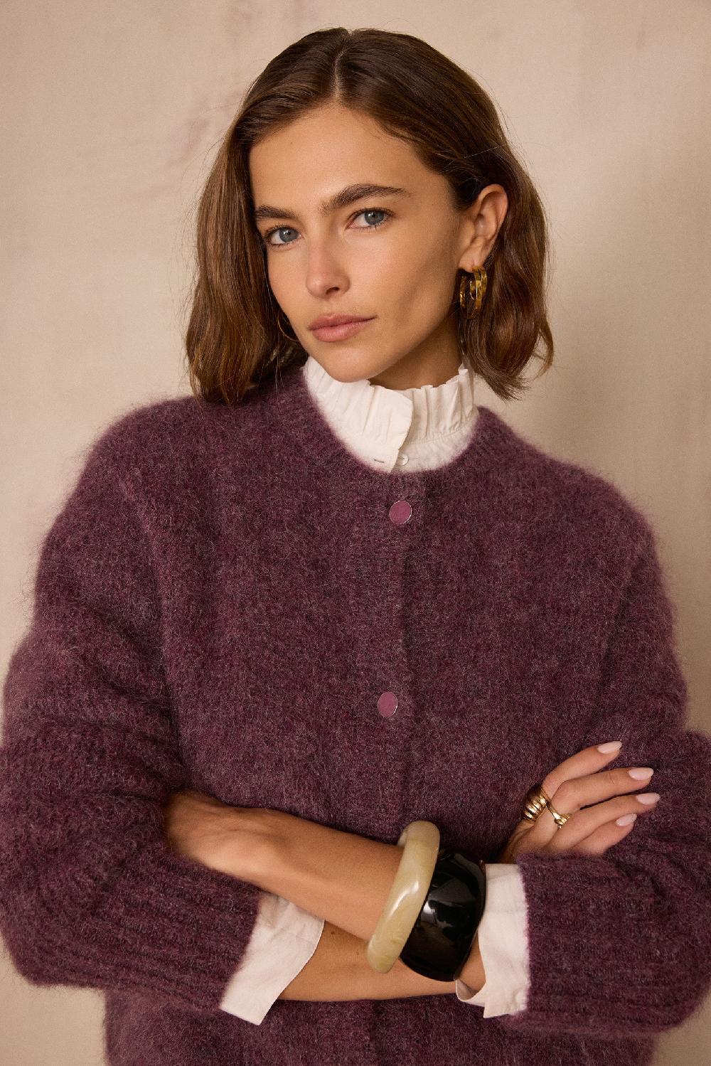 Maison 123 LOU Cardigan In Mohair And Alpaca