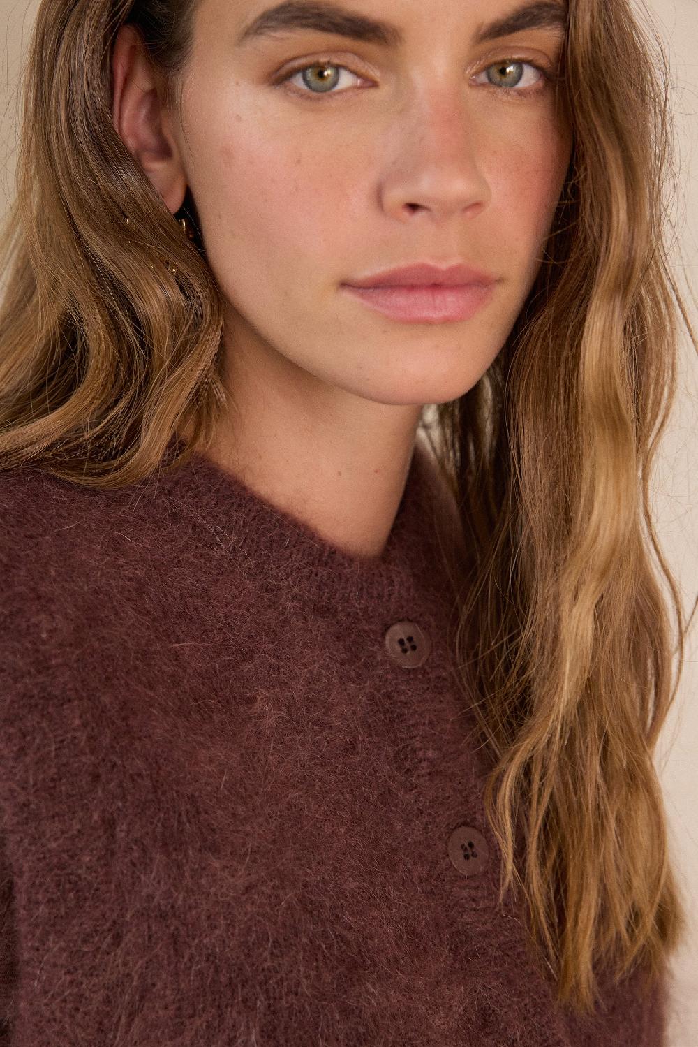 Maison 123 LOULOU Sleeveless Cardigan In Mohair