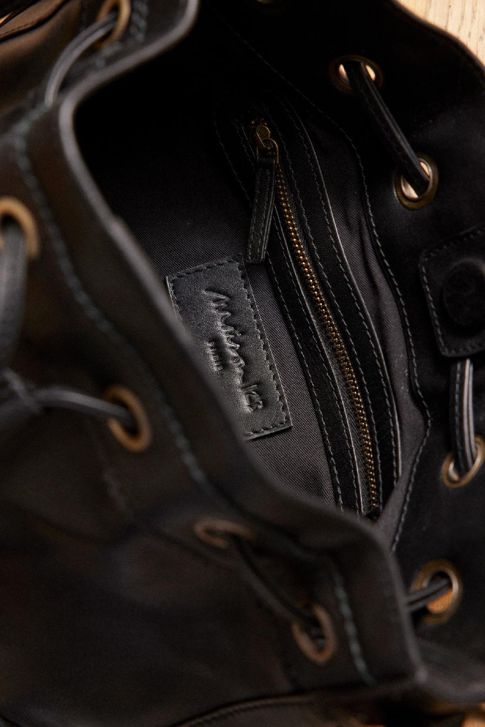 Maison 123 LUCIEN Leather Bucket Bag