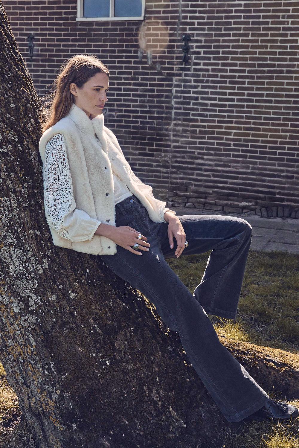 maison 123 LUNA Cotton Velvet Trousers