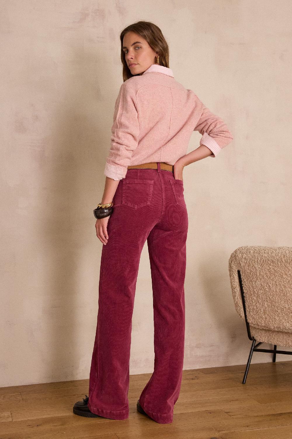 Maison 123 LUNA Flared Velvet Trousers