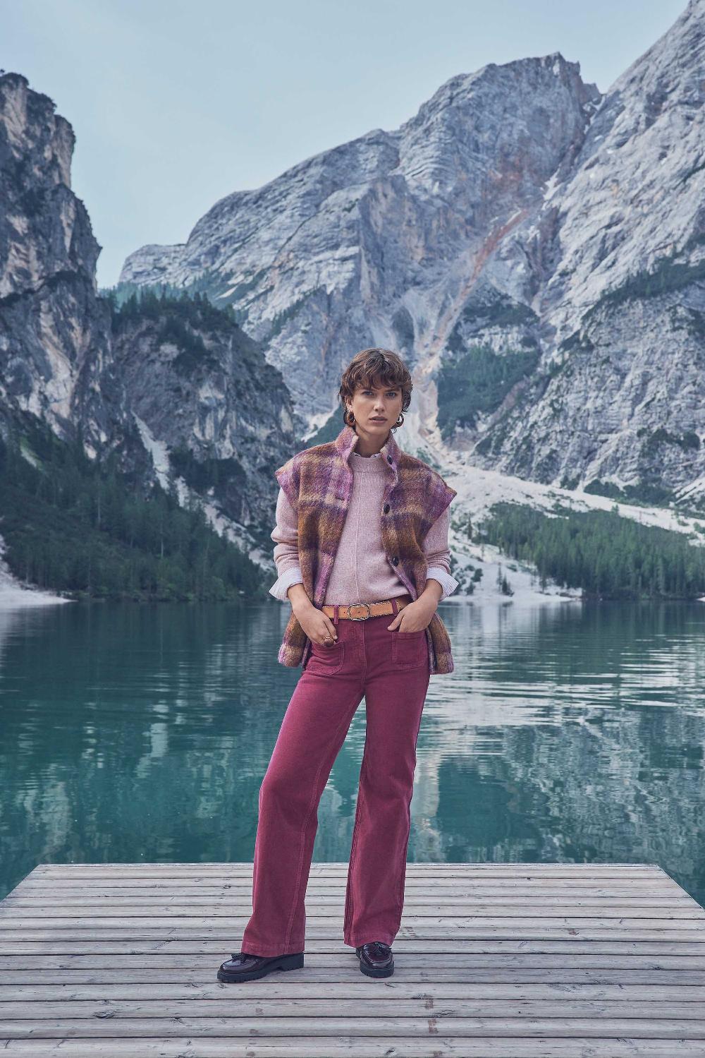 maison 123 LUNA flared velvet trousers