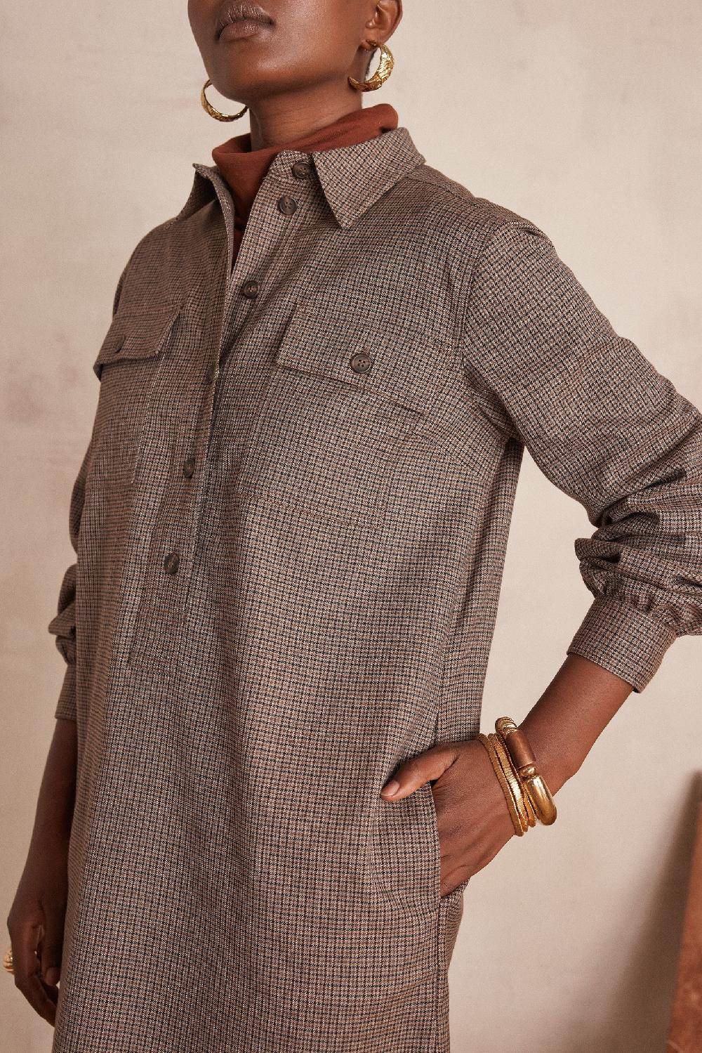 Maison 123 MARLINE Dress With Houndstooth Pattern