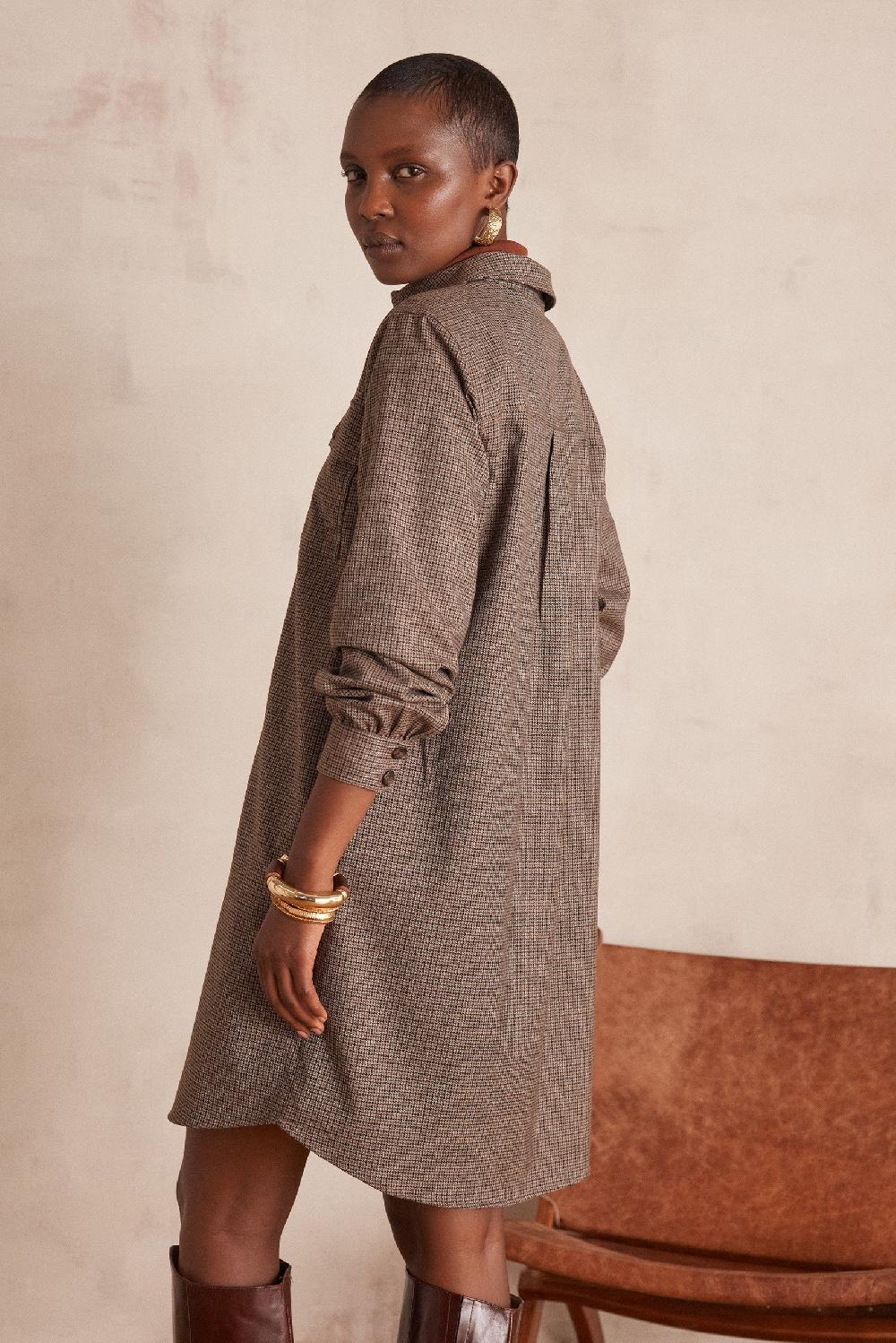 Maison 123 MARLINE Dress With Houndstooth Pattern