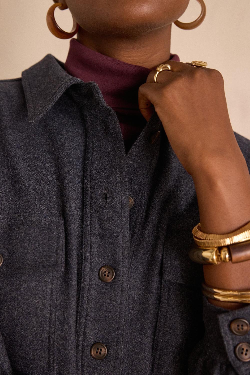 Maison 123 MARLINE Straight Wool Dress