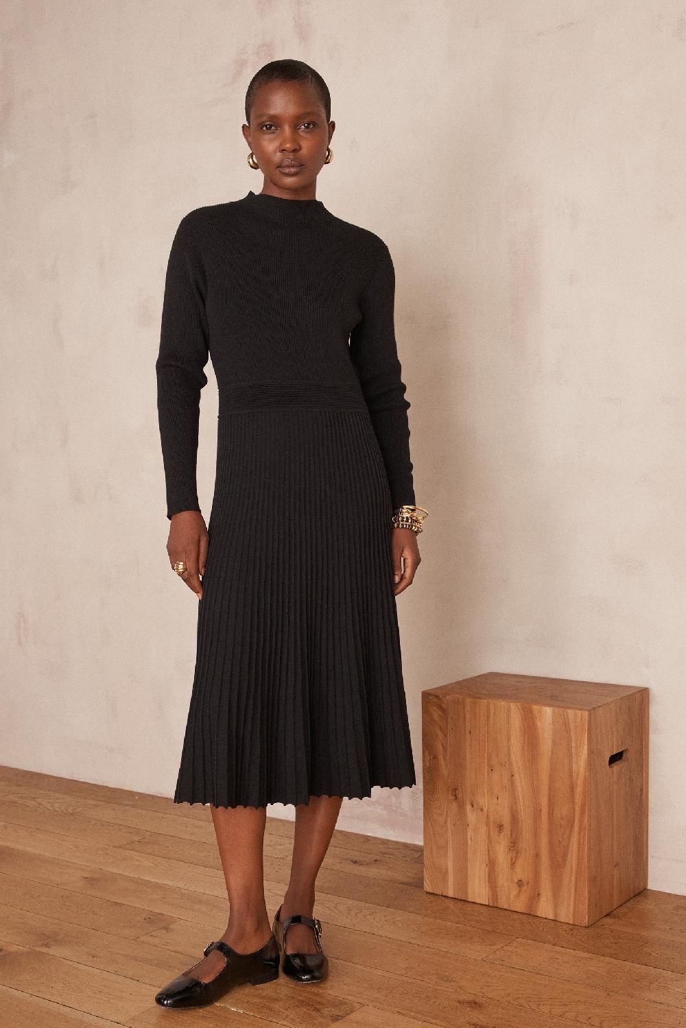 Maison 123 MARTIKA Pleated Knit Dress