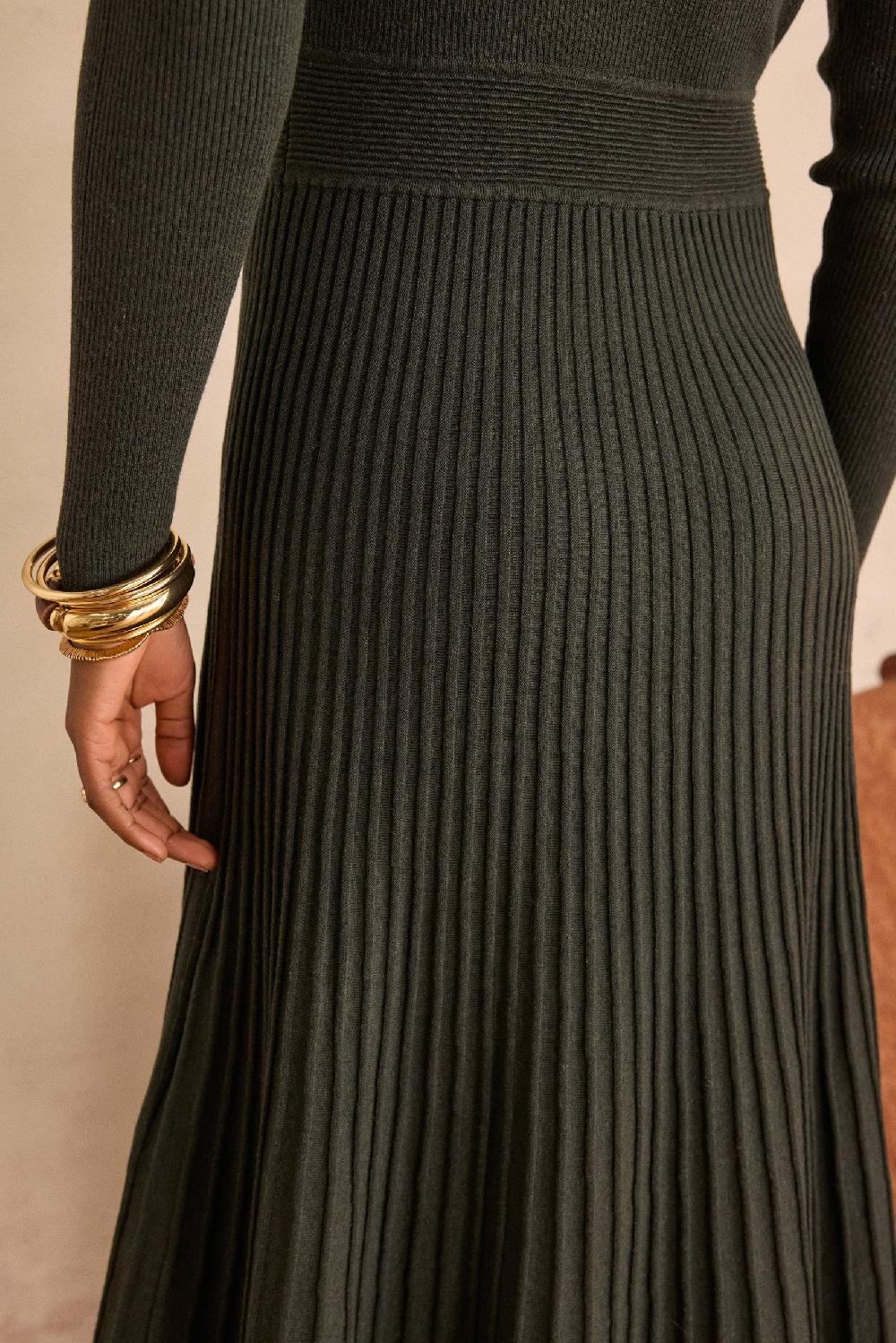 Maison 123 MARTIKA Pleated Knit Dress