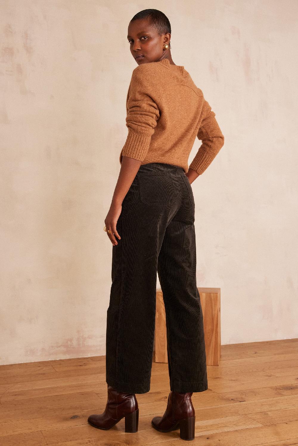 Maison 123 MARTIN Wide-leg Cotton Velvet Trousers