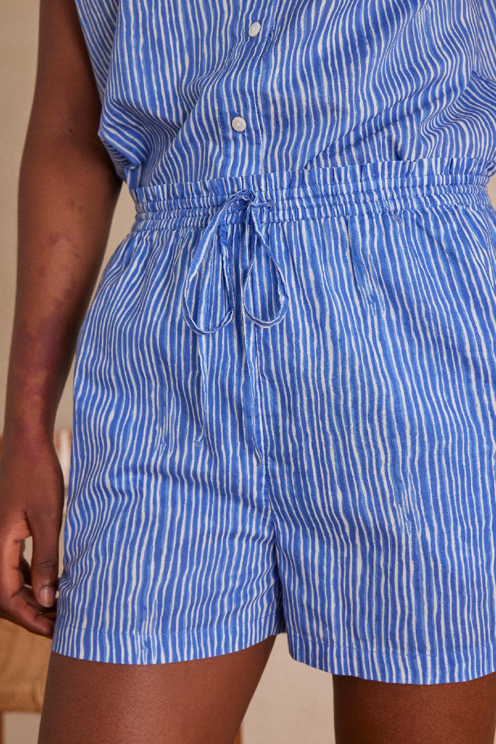Maison 123 MATISSE Striped Cotton Shorts