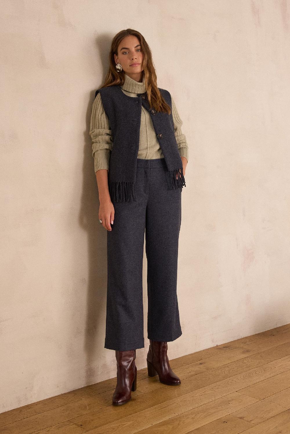 maison 123 MELINA cropped wool trousers