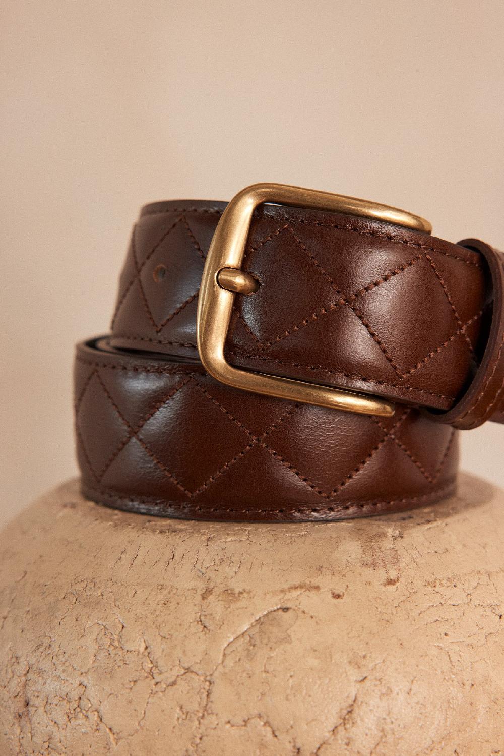 Maison 123 NELLY Quilted Leather Belt