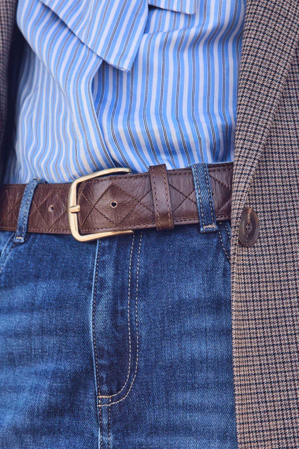 Maison 123 NELLY Quilted Leather Belt