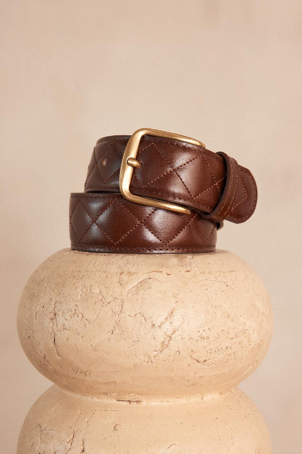maison 123 NELLY quilted leather belt