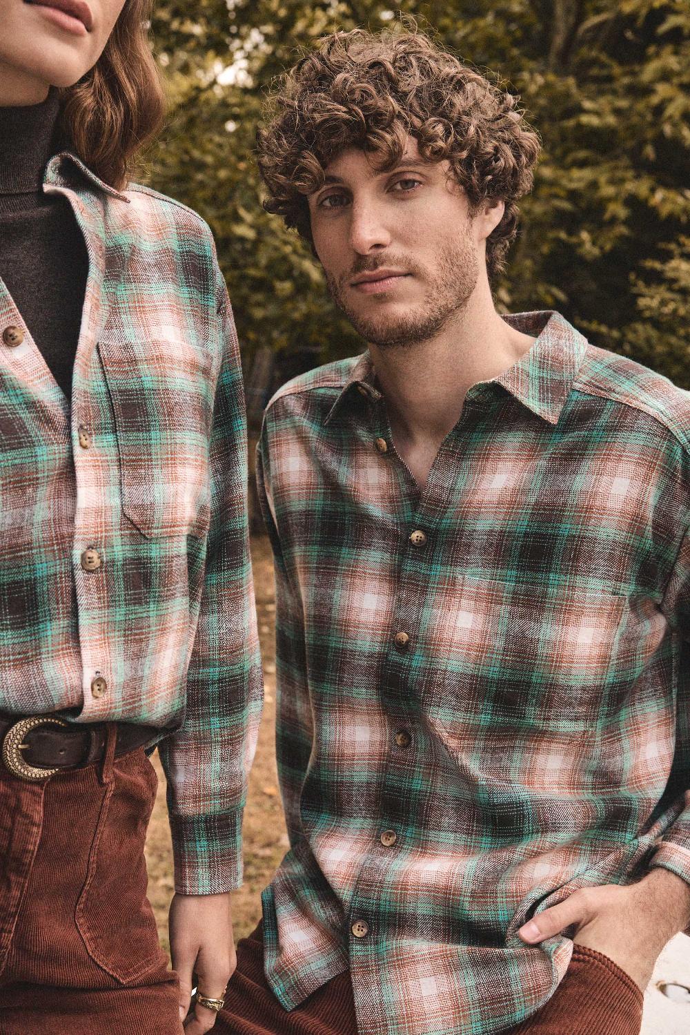 Maison 123 NOMADE Unisex Cotton Checked Shirt