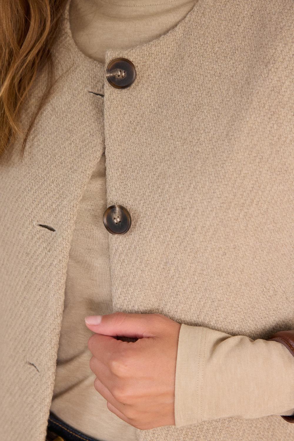 Maison 123 PAIGE Fringed Cardigan In Wool