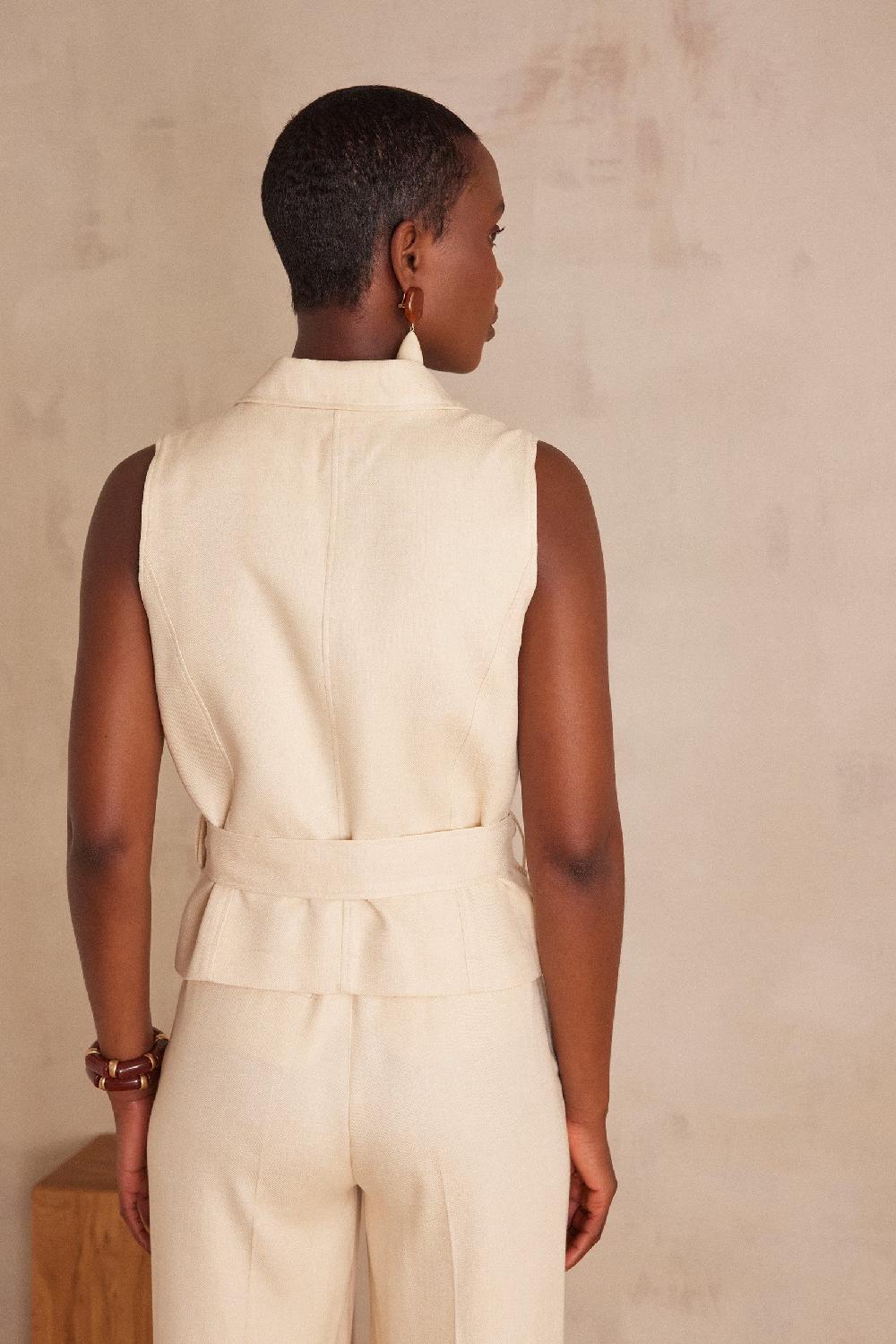 Maison 123 PARISSE Sleeveless Cotton Waistcoat