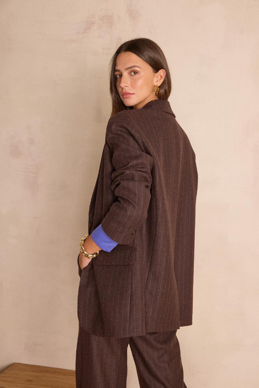 Maison 123 PARKER Striped Wool Blazer