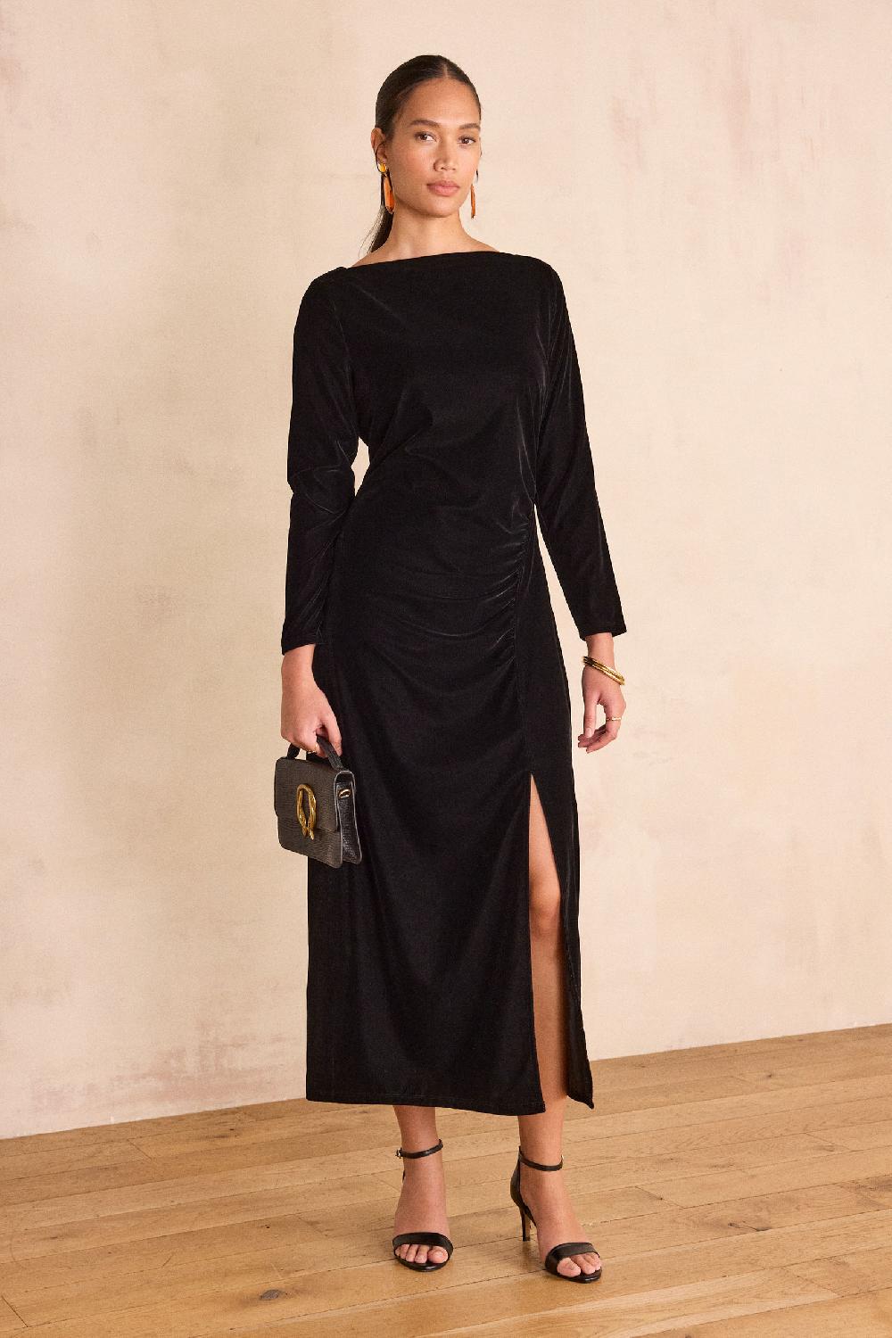 maison 123 RAFAELA long velvet Dress