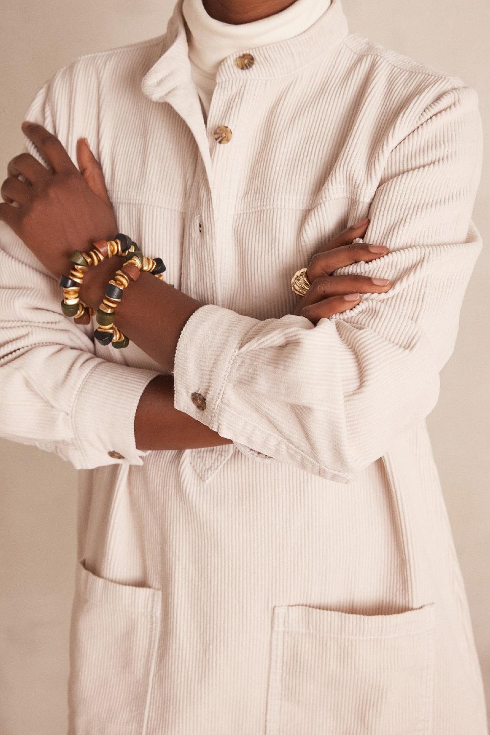 Maison 123 RITA Velvet Shirt Dress