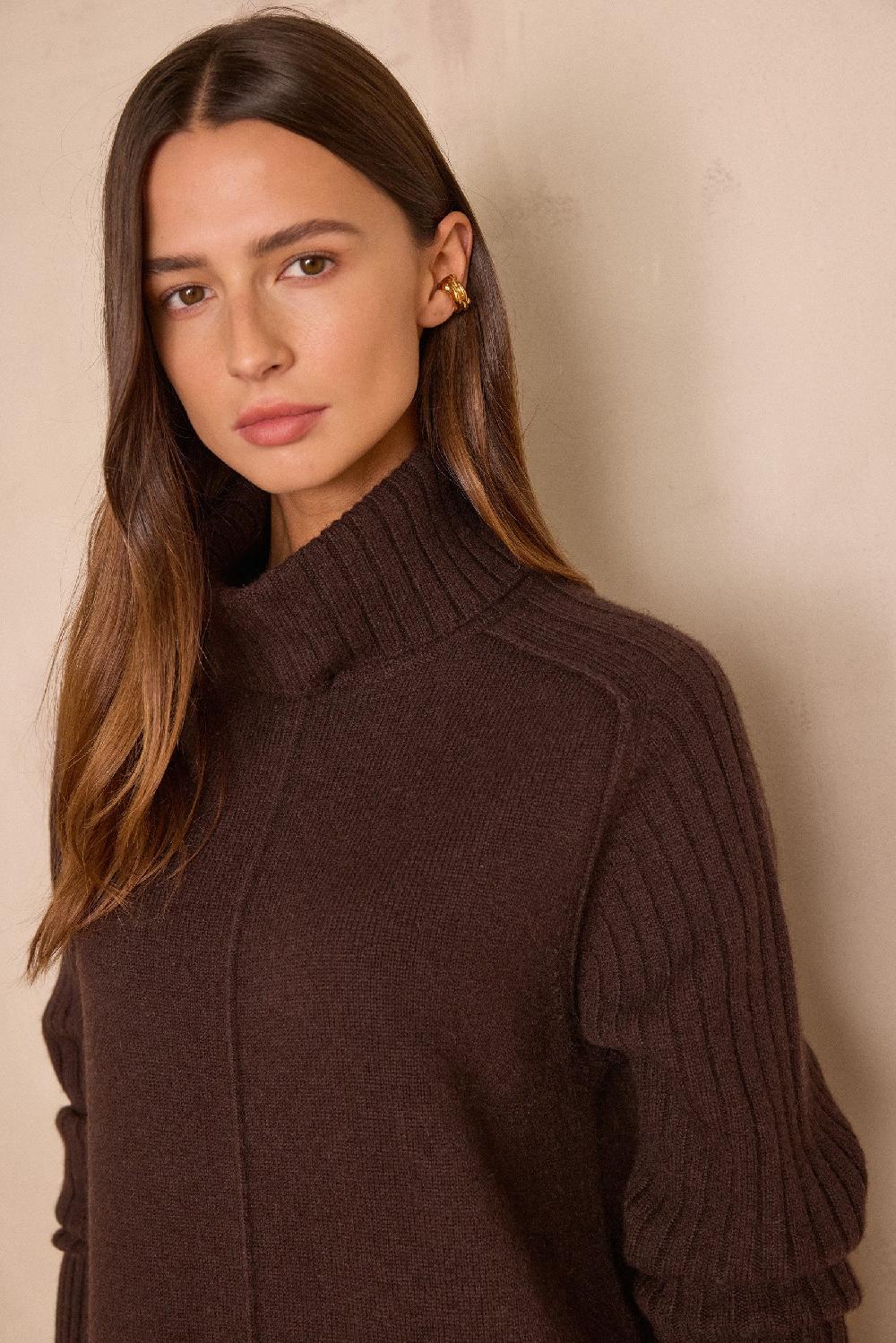 Maison 123 ROXA Wool Turtleneck Dress