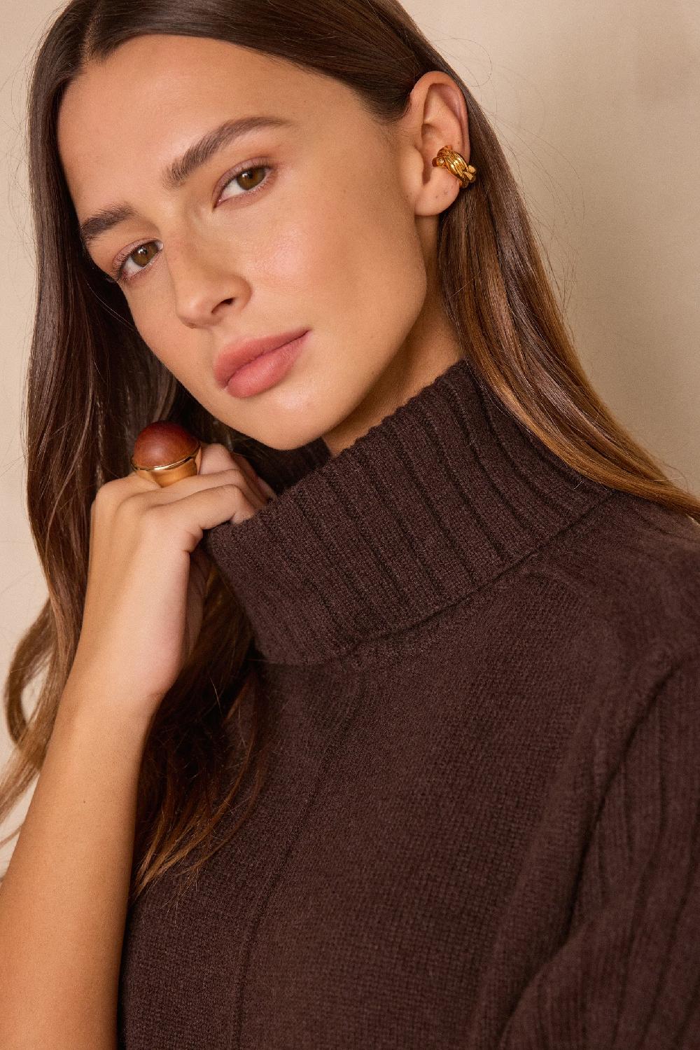 Maison 123 ROXA Wool Turtleneck Dress
