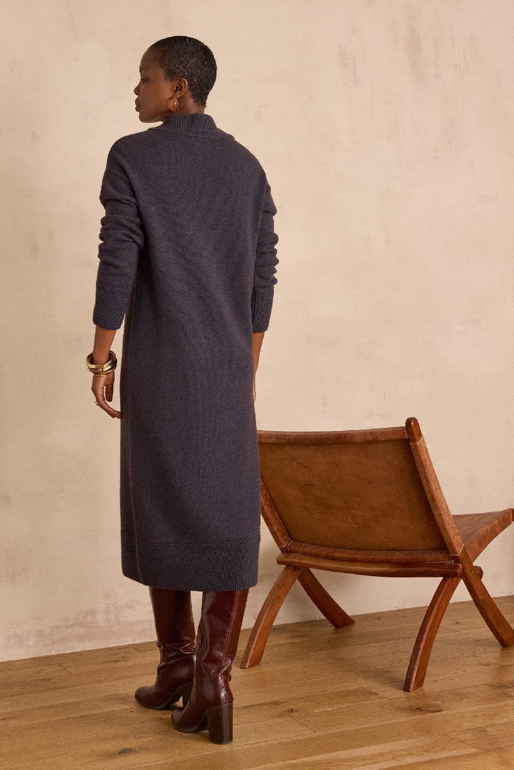 Maison 123 ROXANA Straight Wool Dress