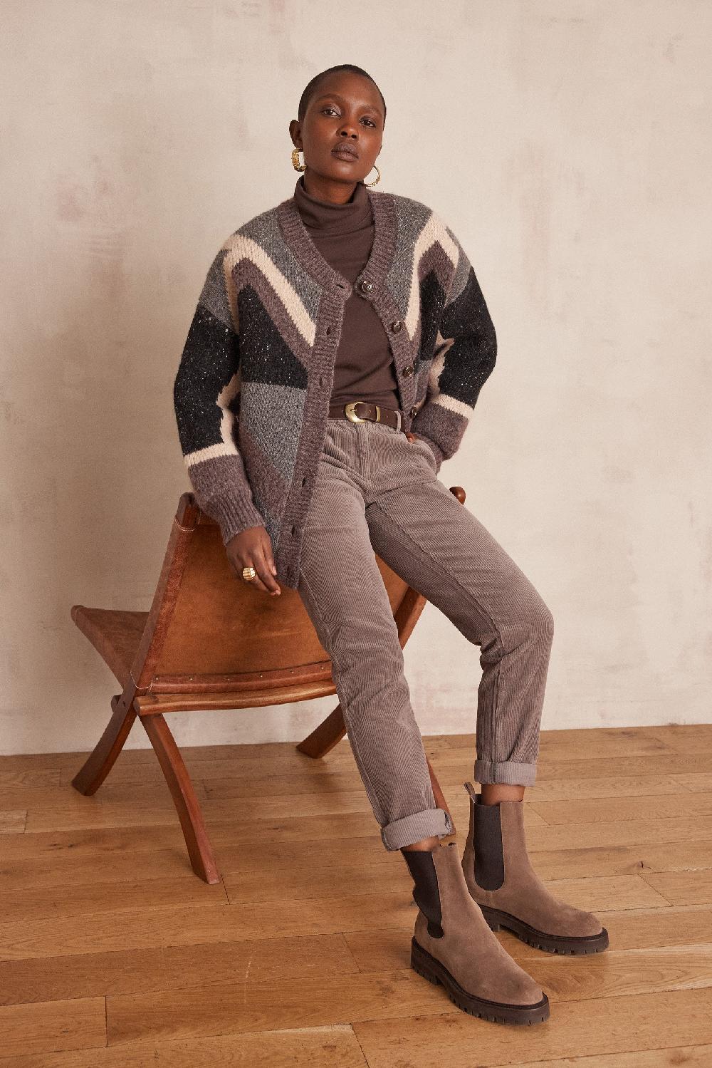 maison 123 SABIL cotton velvet trousers