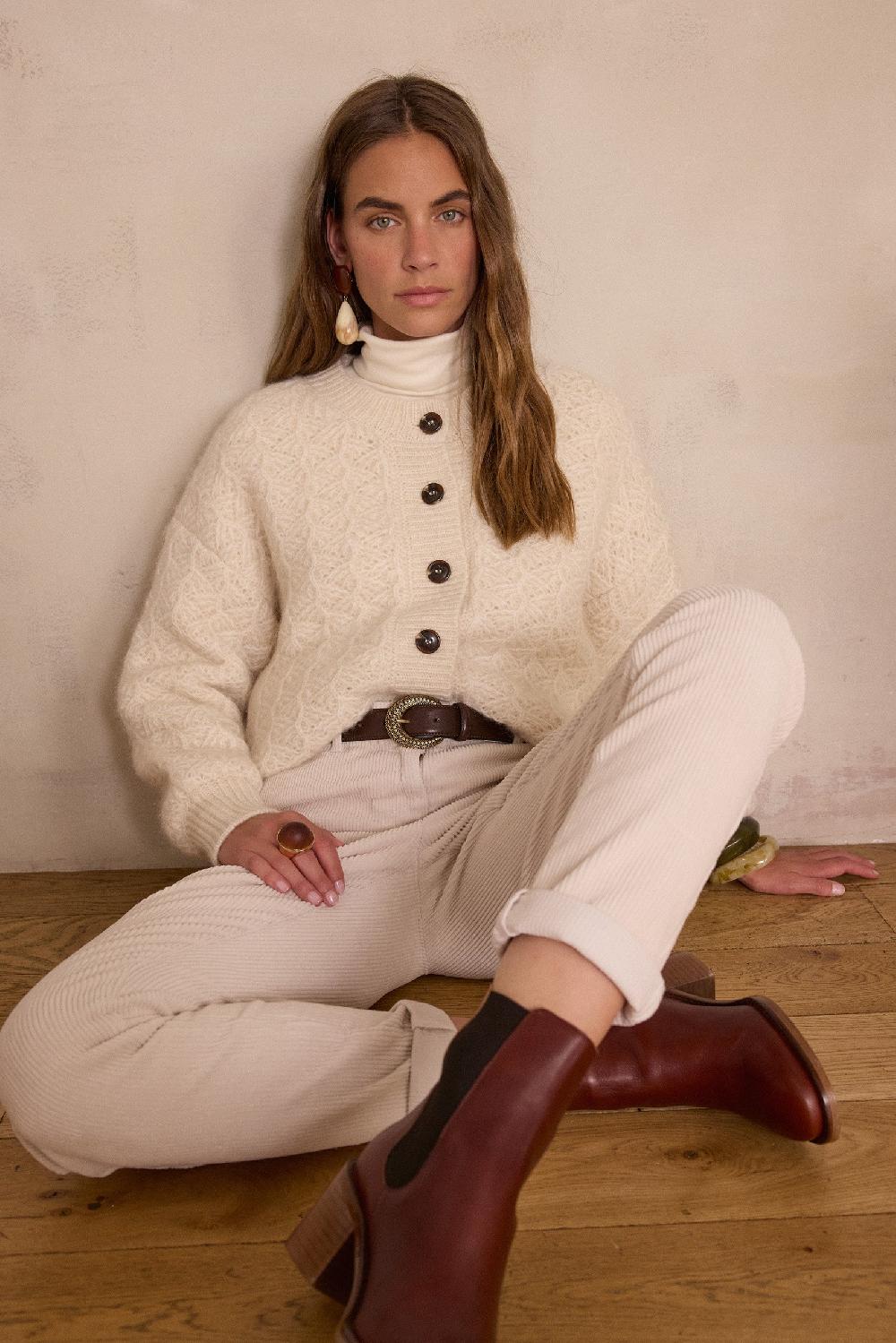 maison 123 SABIL velvet chino trousers