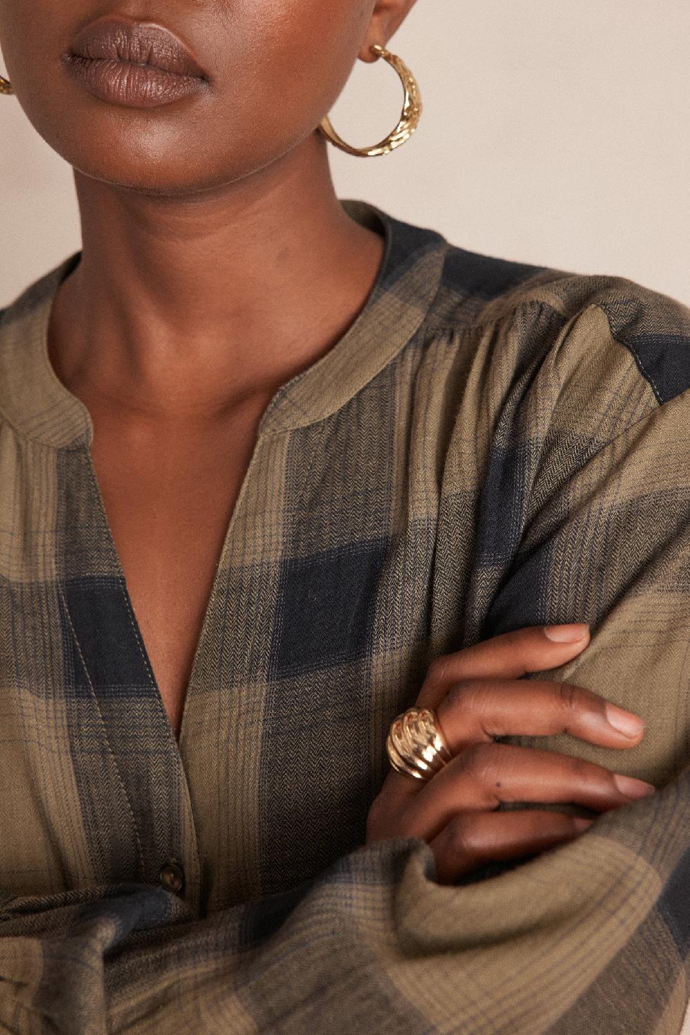 Maison 123 SAMANTHA 100% Cotton Checked Blouse