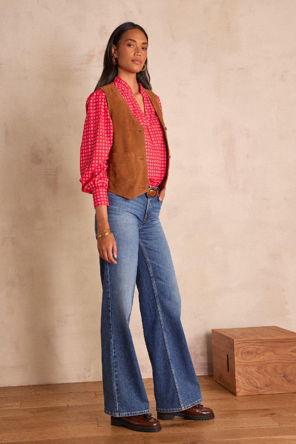 Maison 123 SANDY Wide-leg Jeans In Denim