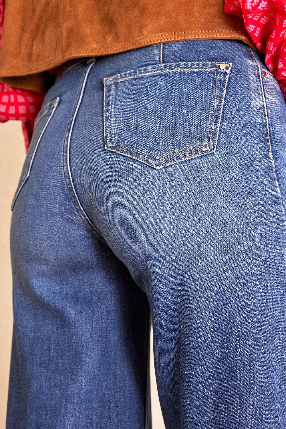 Maison 123 SANDY Wide-leg Jeans In Denim