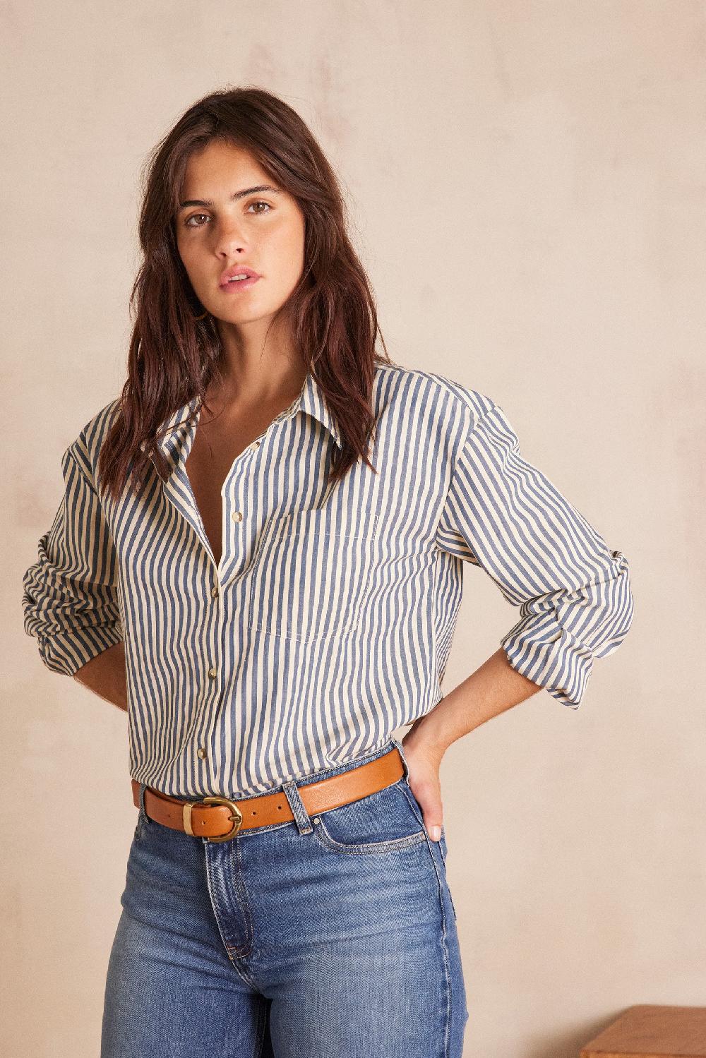 Maison 123 SAVANA Striped Cotton Shirt