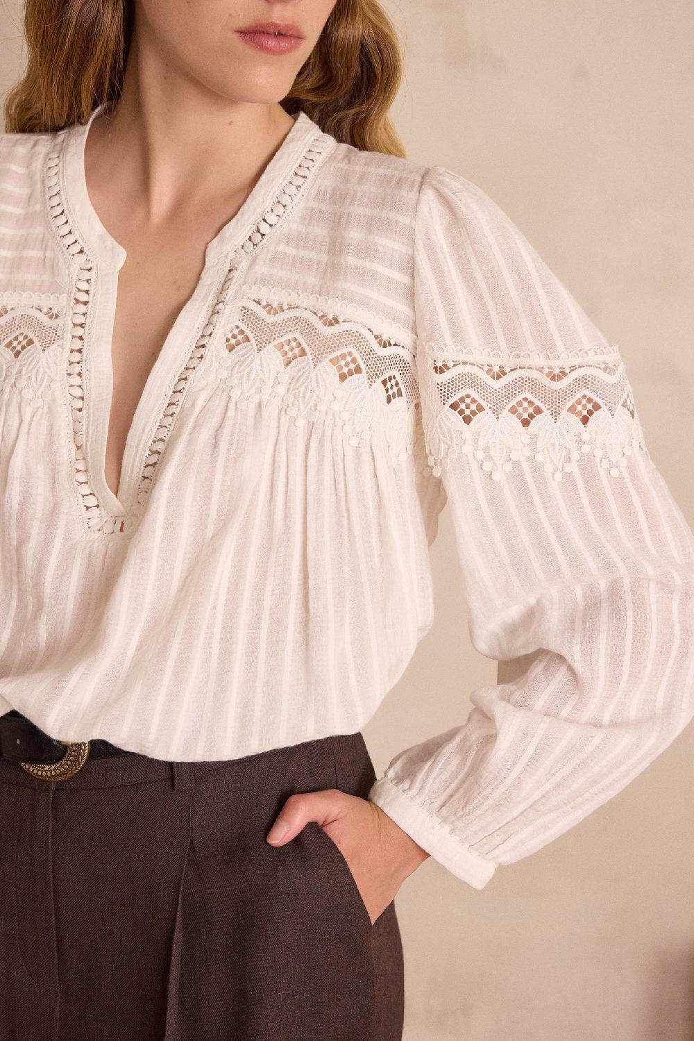 Maison 123 SELENA Blouse In 100% Cotton