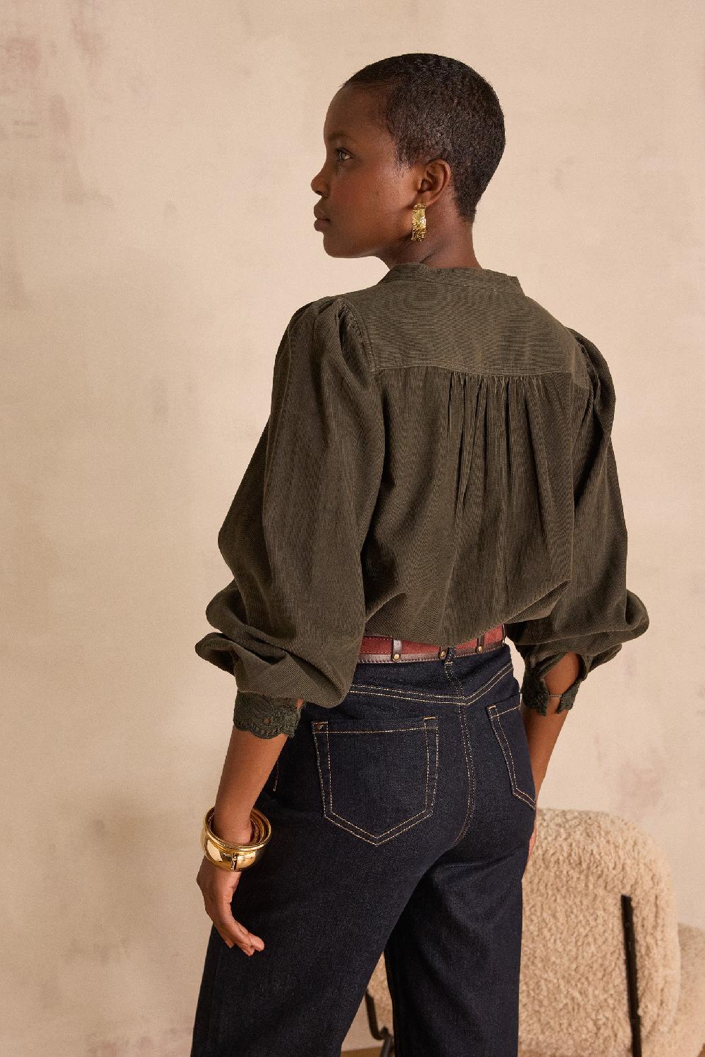 Maison 123 SENNA Blouse In 100% Cotton Corduroy