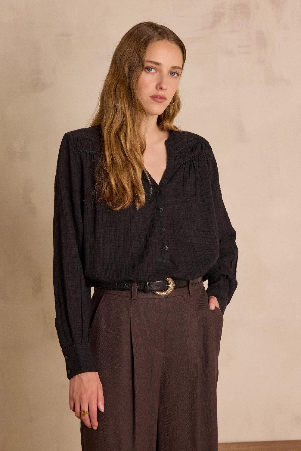 maison 123 SHANA embroidered cotton blouse