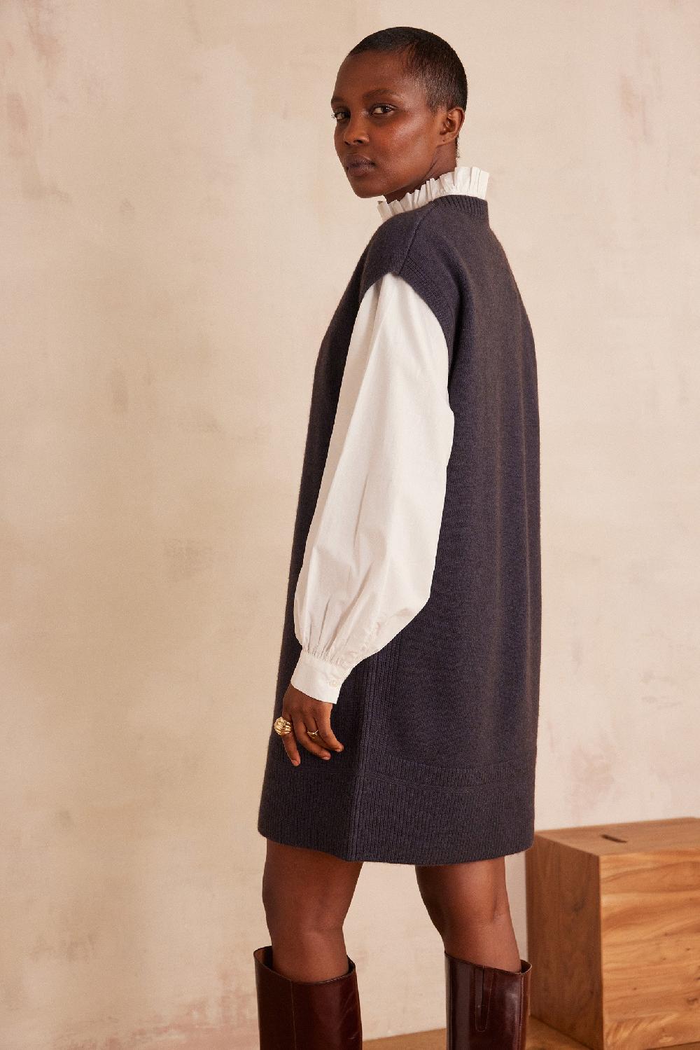 Maison 123 Sleeveless Wool Jumper Dress RAPHAELLE