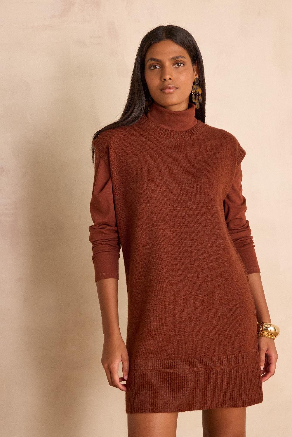 Maison 123 Sleeveless Wool Jumper Dress RAPHAELLE