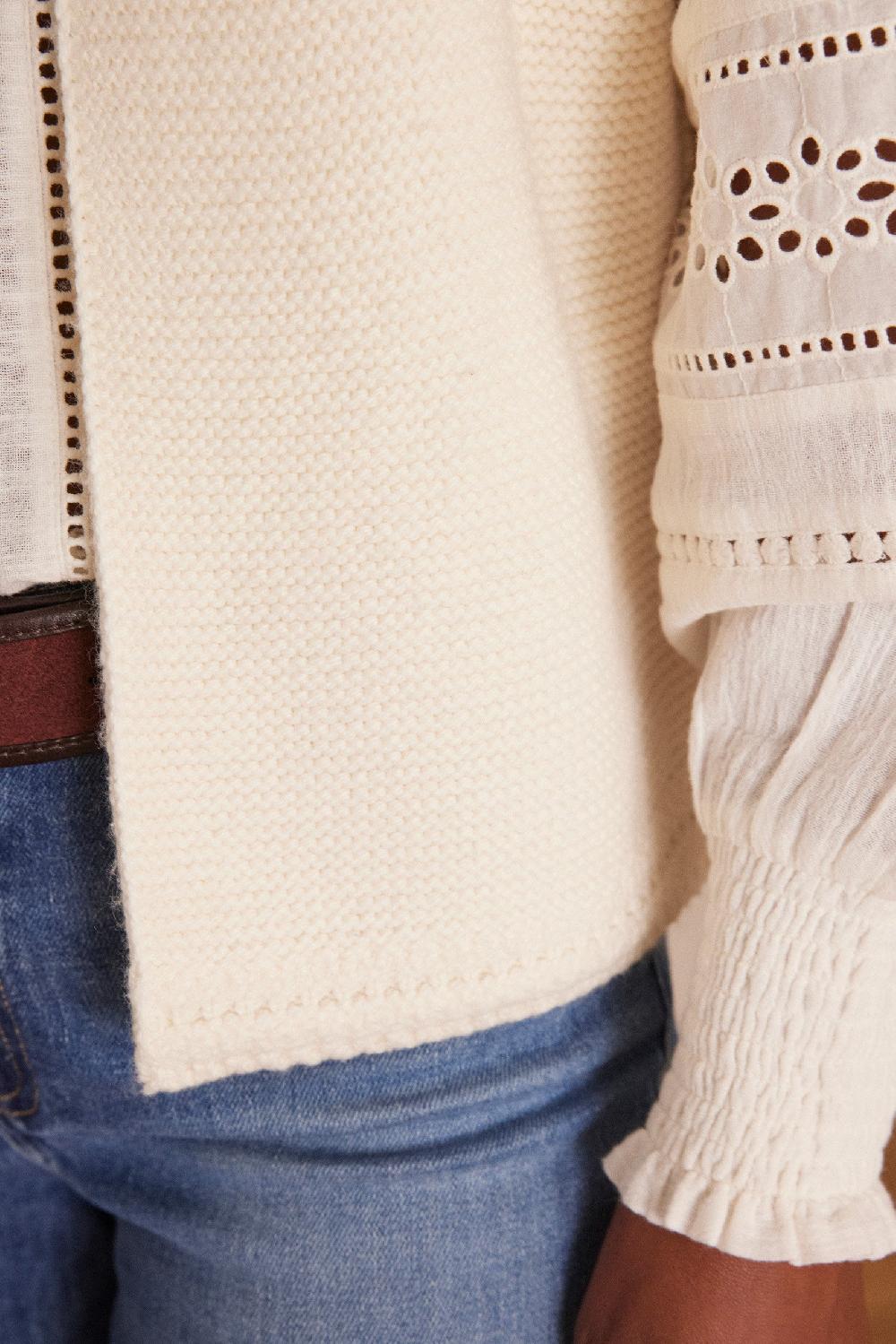 Maison 123 SONNY Sleeveless Cardigan In Cotton