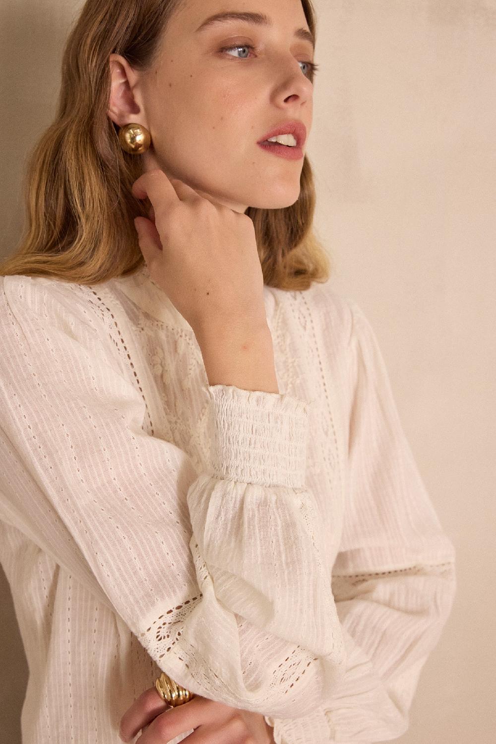 Maison 123 SOPHIA Blouse In 100% Cotton