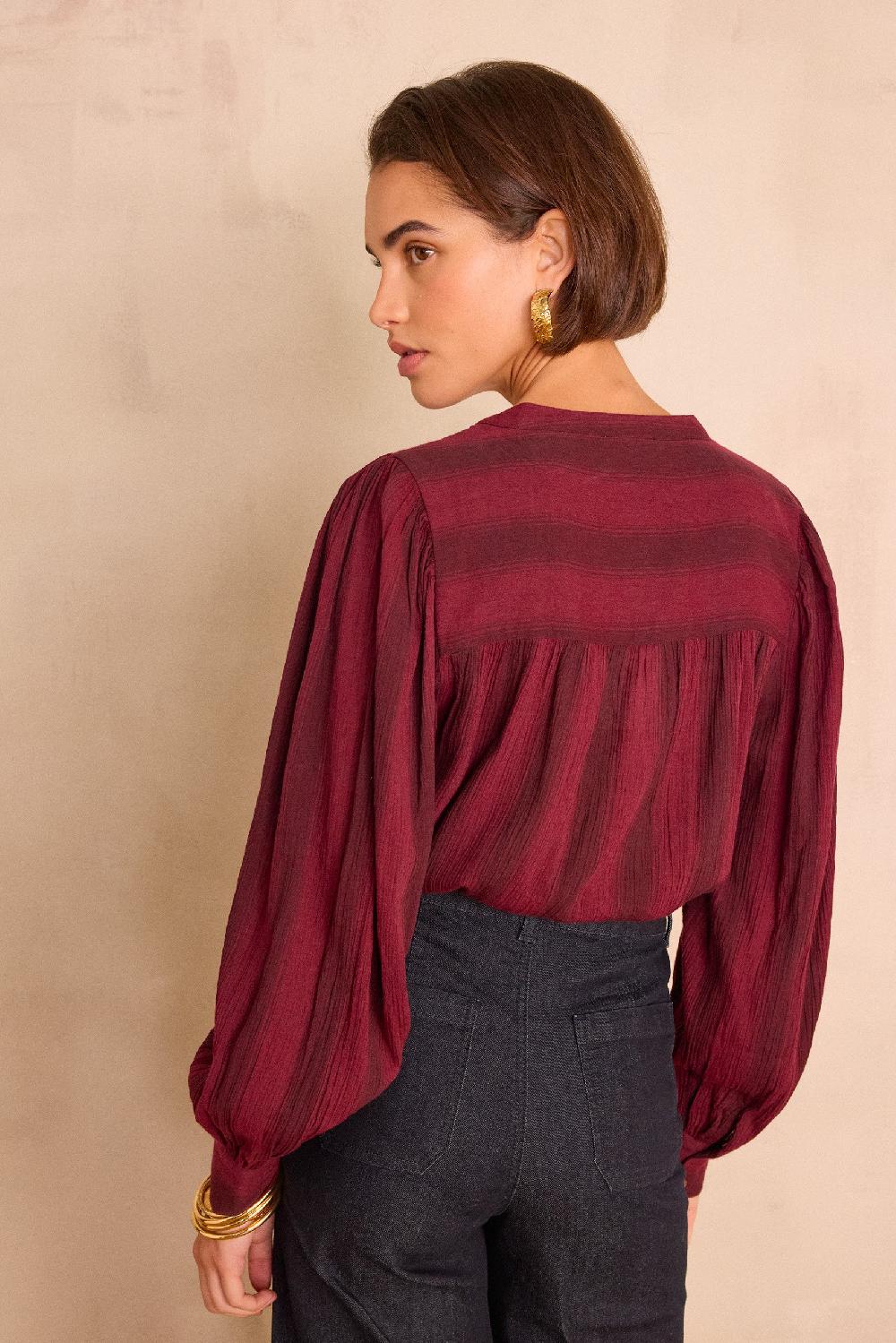 Maison 123 STELLA Striped Cotton Blouse