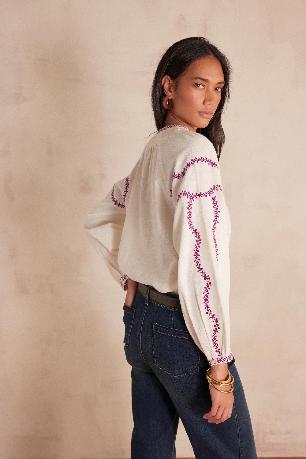 Maison 123 SULLY Blouse In Cotton And Linen