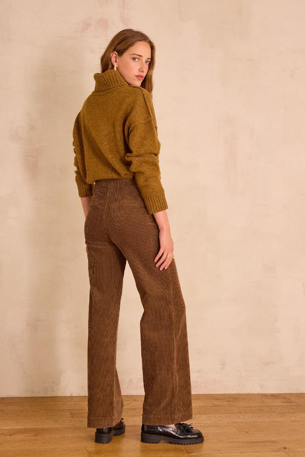 Maison 123 OXAN High-waisted Wide-leg Corduroy Trousers