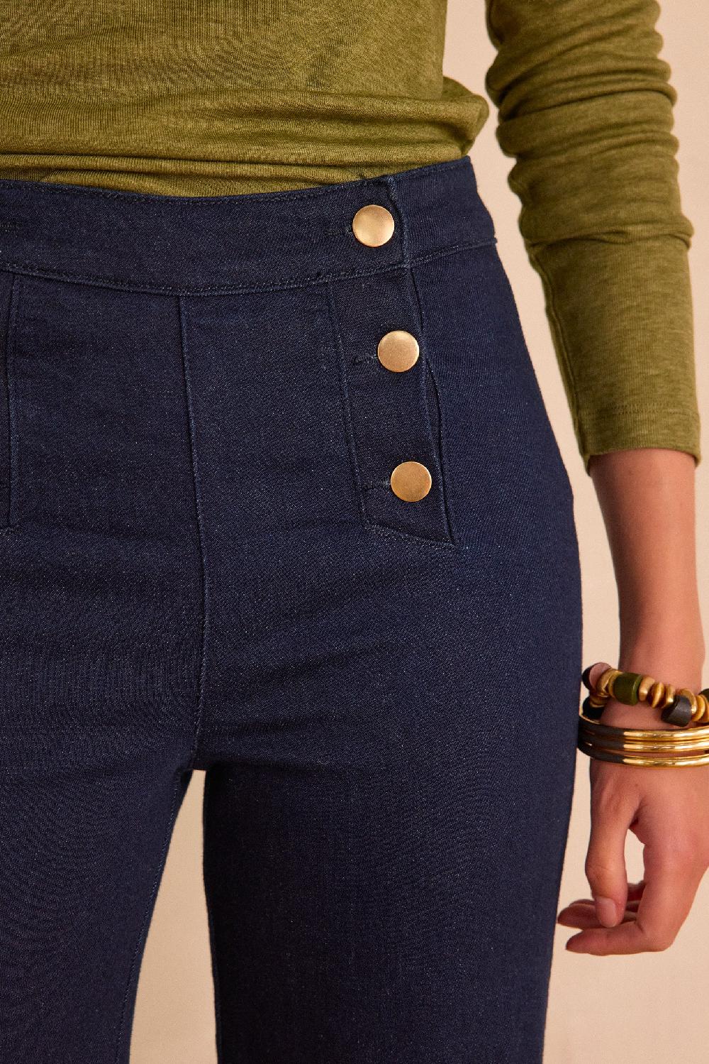 Maison 123 OXAN High-waisted Wide-leg Jeans In Denim