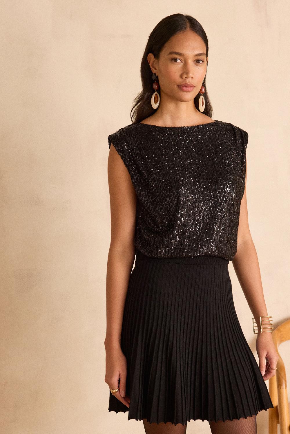 Maison 123 Sleeveless T-shirt With Sequins FELICITE