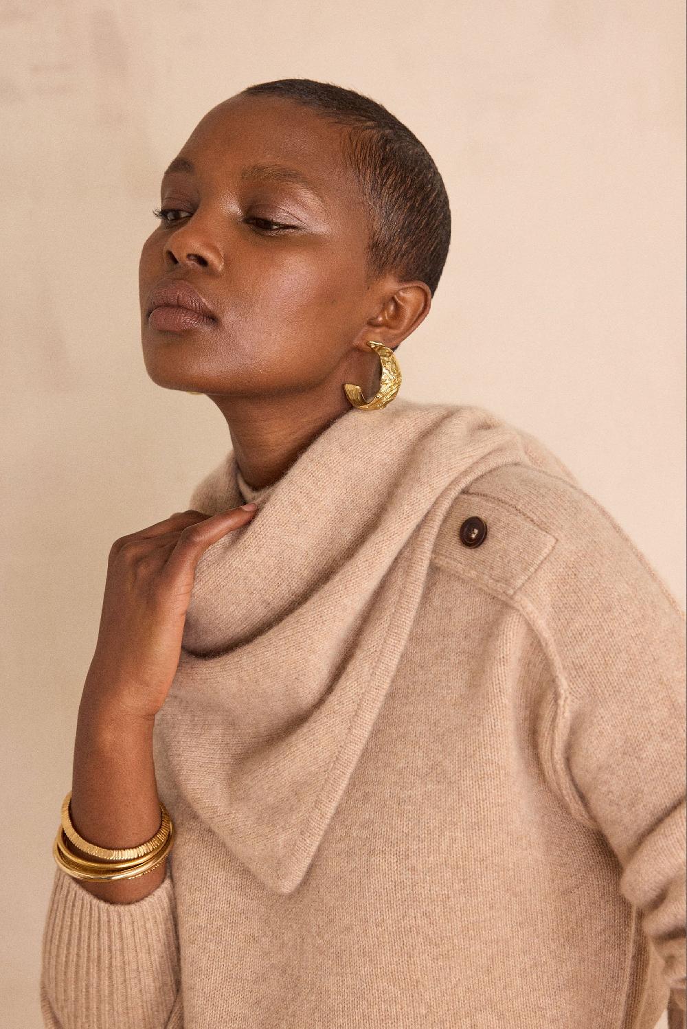 maison 123 Triangle scarf in 100% 2-ply cashmere THOMAS