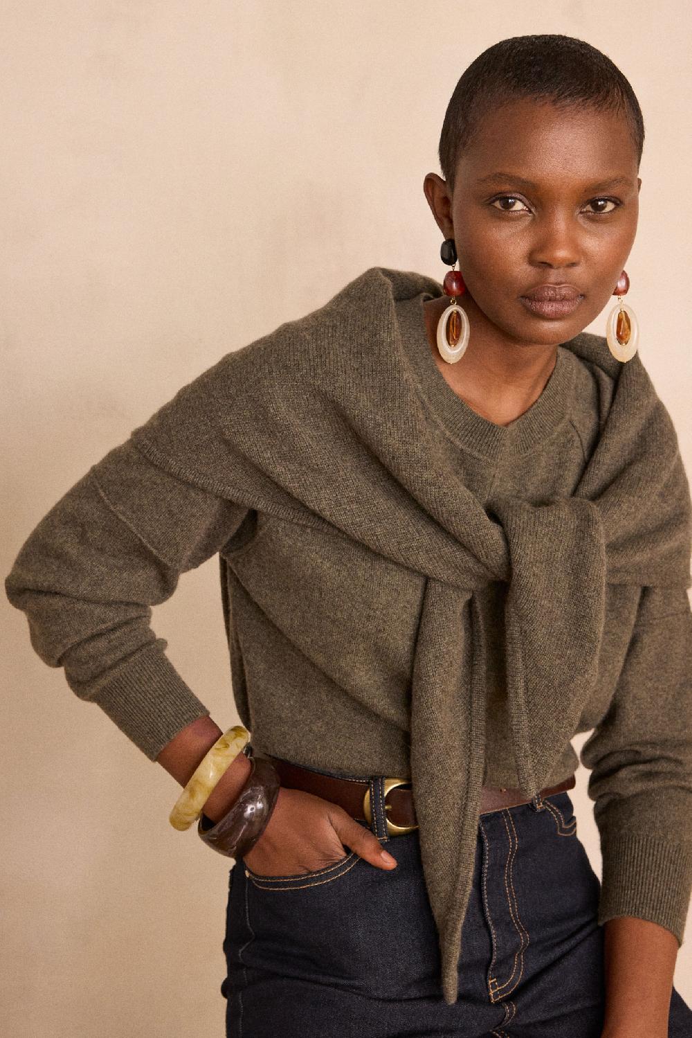 maison 123 Triangle scarf in 100% 2-ply cashmere THOMAS